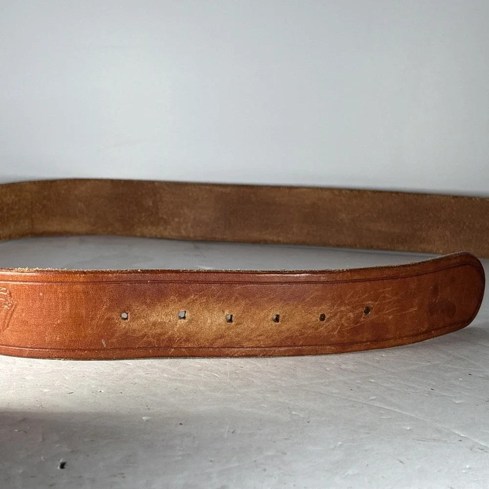 Vintage Brown‎ Leather Belt Unique (Mickey, Superman, Rolling Stones)